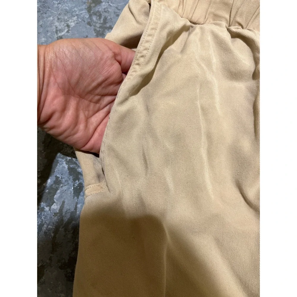 Aritzia The Group Babaton Pants‎ Women's Sz M Khaki Casual Elastic Waist Pockets